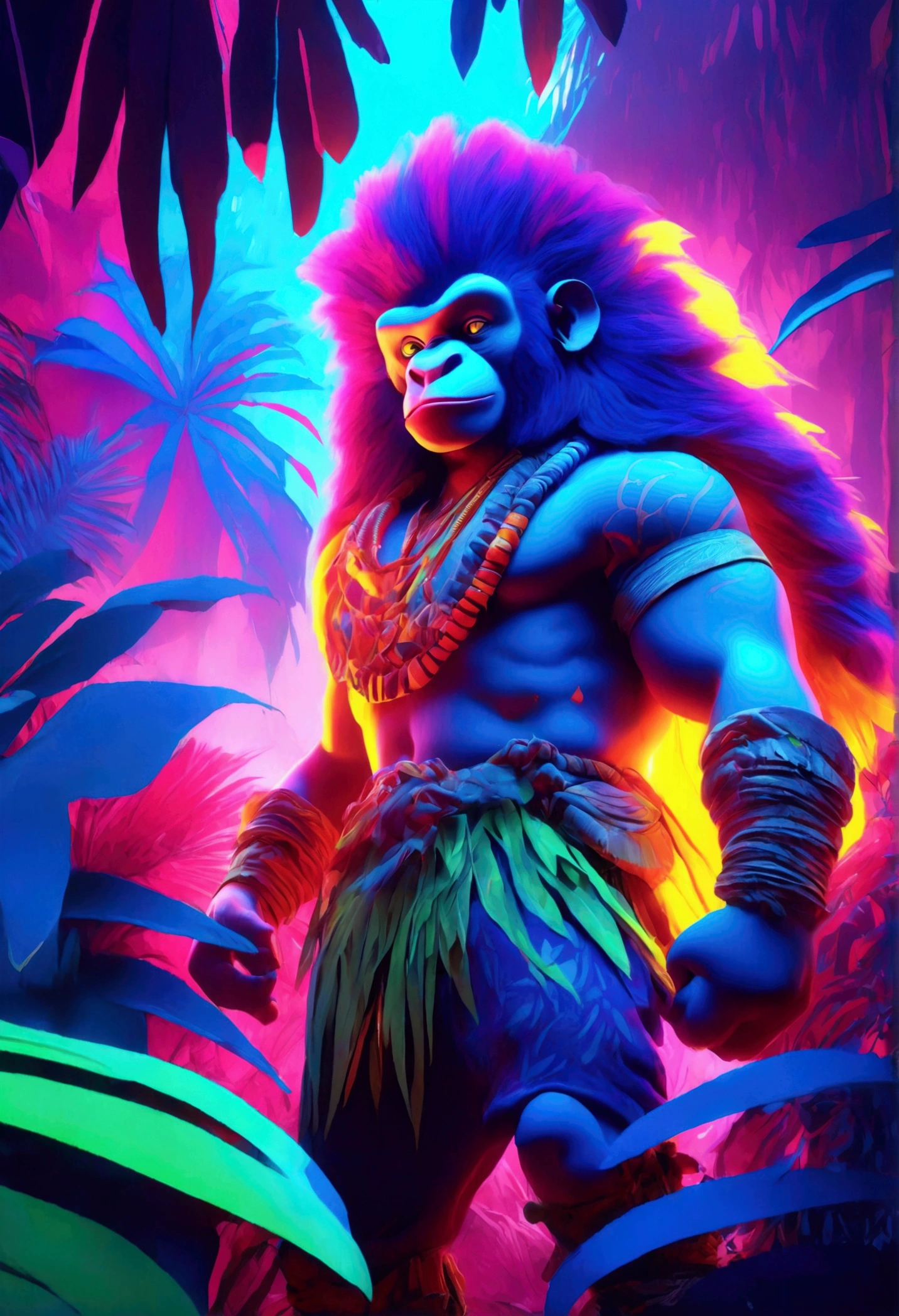 (Jungle Adventurer), in the style of digital art, pastel colors, comic stripe, collage, experimental, full body, award-winning, cinematic still, emotional, vignette, dynamic, vivid, (masterpiece, best quality, Professional, perfect composition, very aesthetic, absurdres, ultra-detailed, intricate details:1.3)