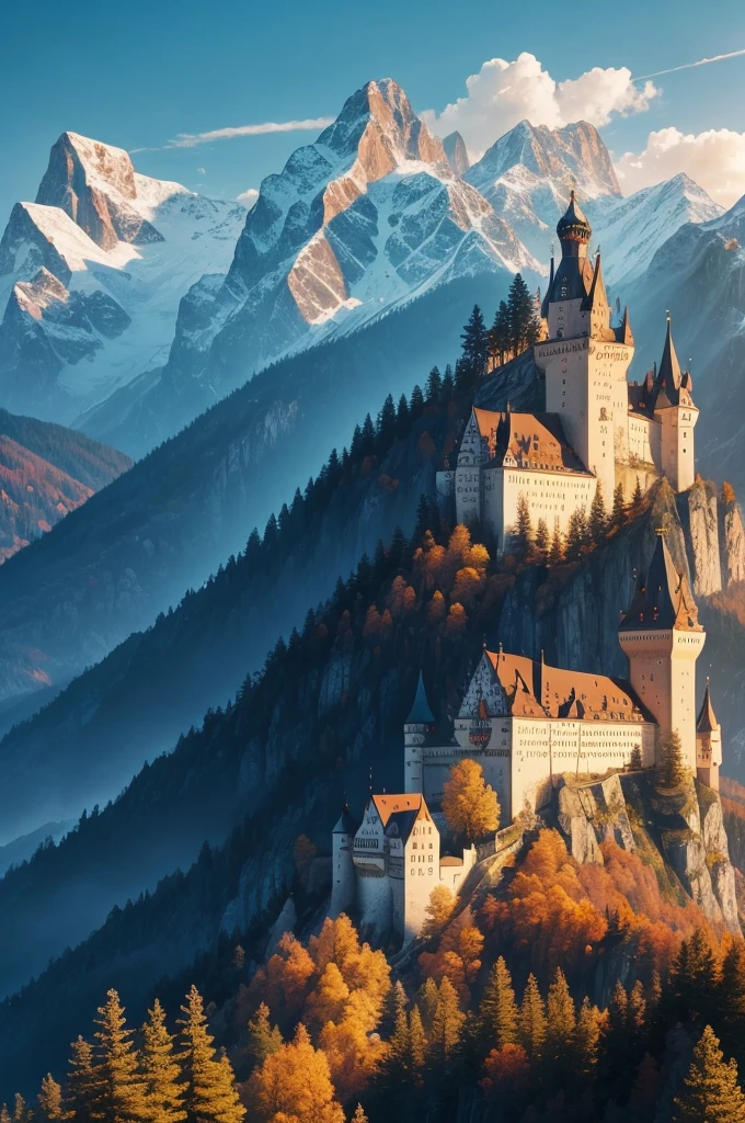 German castles in the mountains.