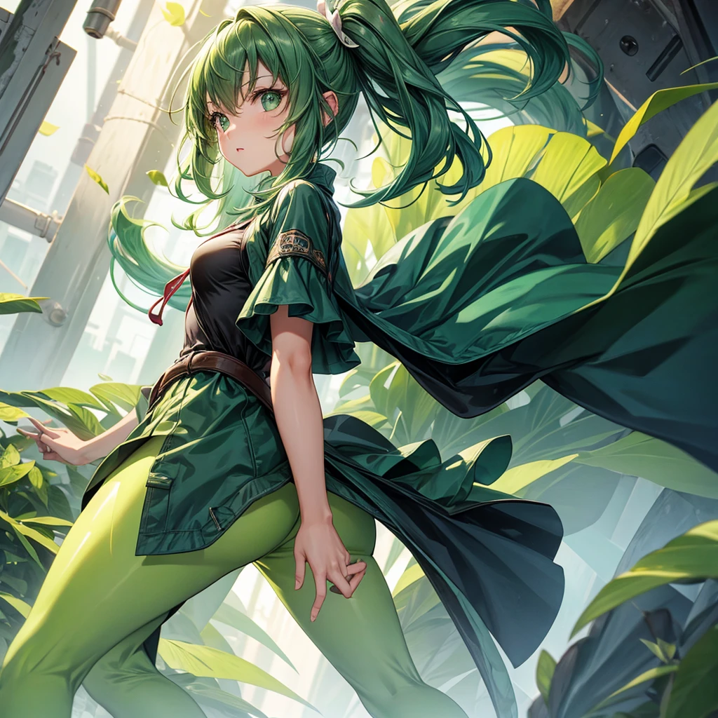 Girl, cool, green
