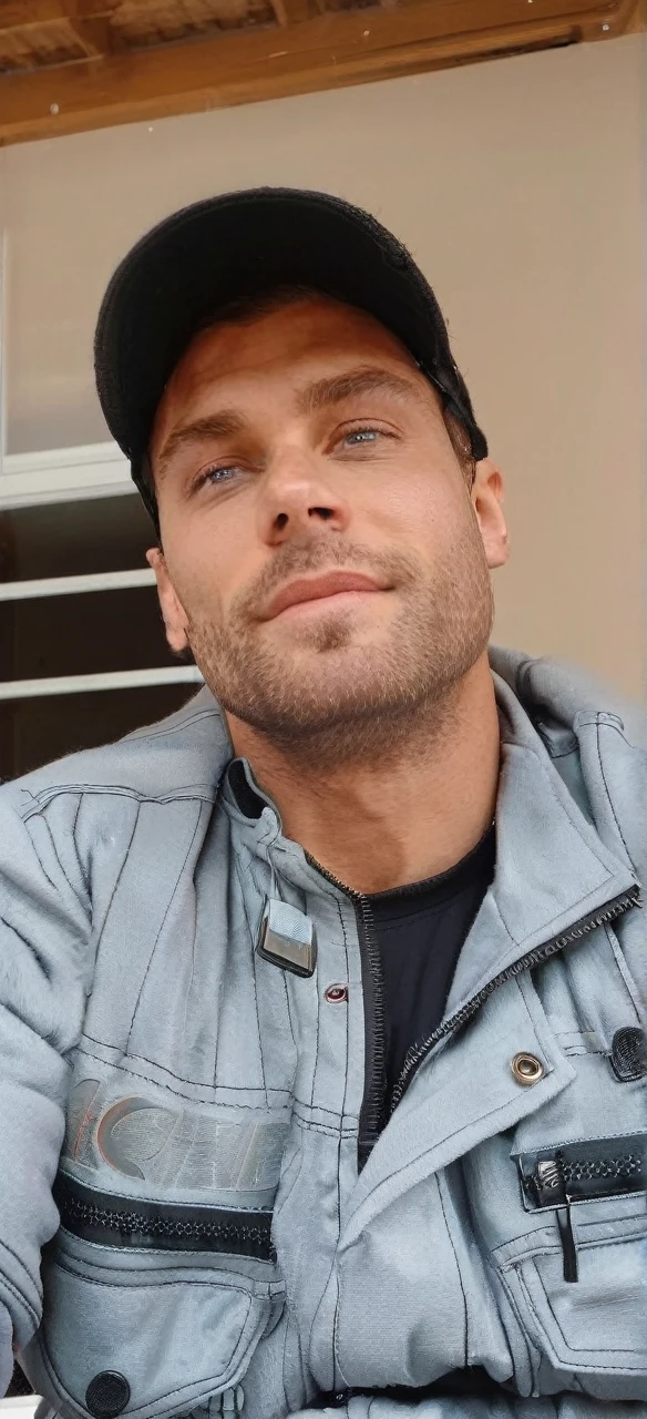 cinematic photo Chris Bumstead (wearing Superman suit ) (smirk, alone, looking at the camera), (35mm photograph, film, bokeh, professional, 4k, highly detailed)