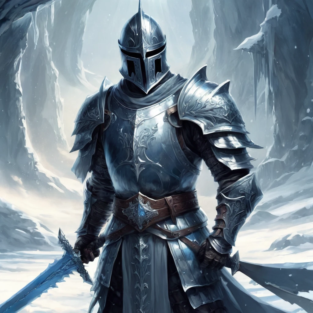 İce Knight sword fantasy artwork artistic ice sword