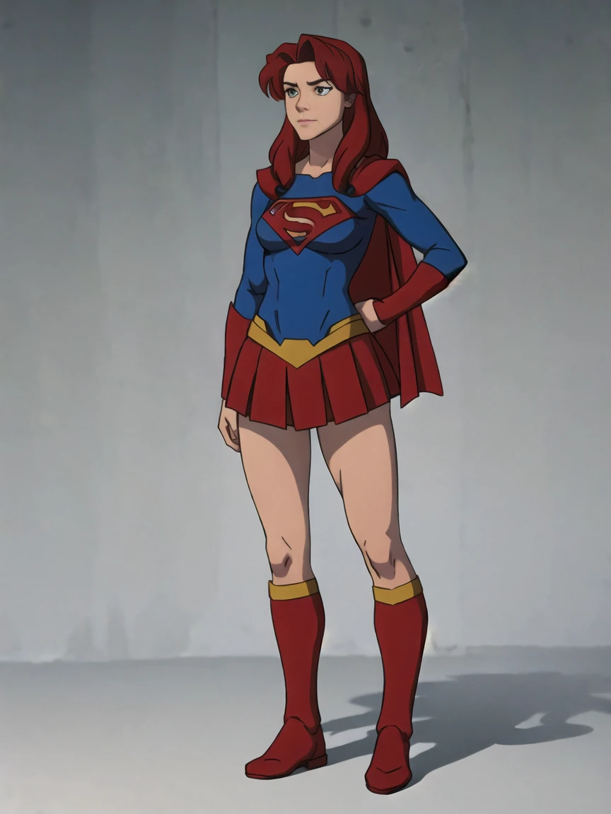 ((full body photo, standing, feet on the ground)) dc comics, supergirl
