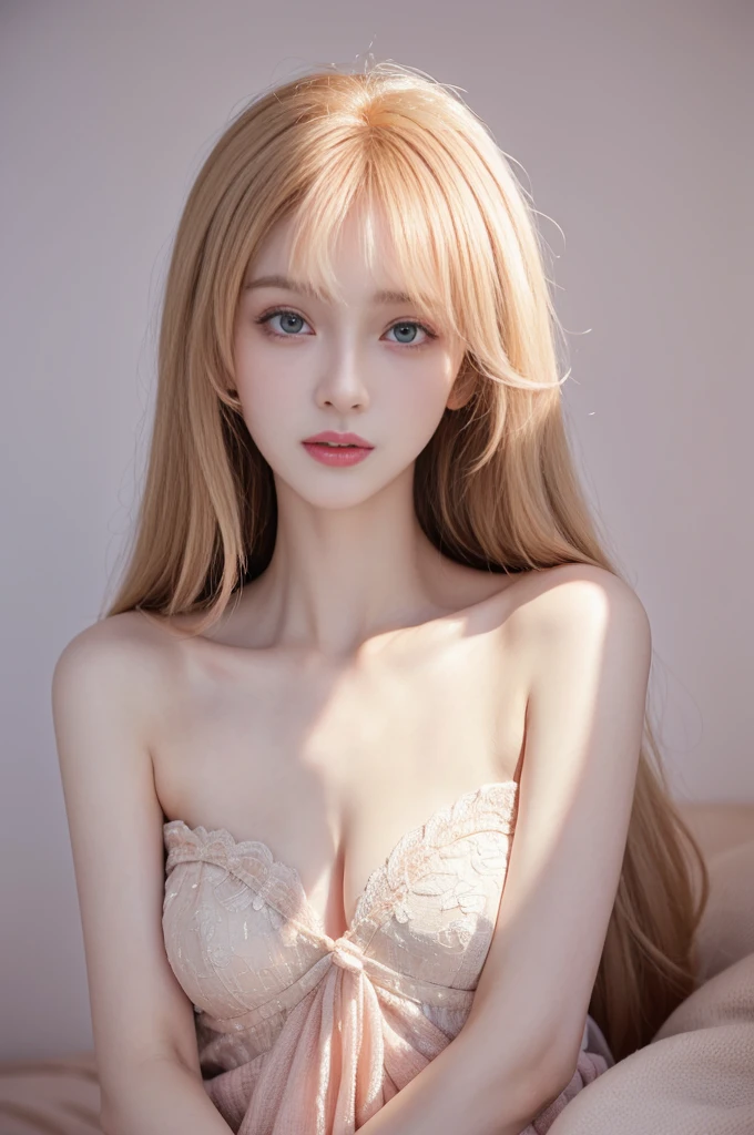 (high details:1.4)、(surrealism:1.4)、(soft lighting:1.05)、32,000、1 woman、realistic lighting、face lighting、ray tracing、(brightened light:1.2)、(improve quality:1.4)、(Realistic textured skin of the highest quality:1.4)、original photo, lifelike, full body woman love, bed, soggy, big bust, stylish hairstyle, pale skin, black eye, pink lips, (Beloved), (:1.1), ~Through, detailed background, detailed face, delicate eyes, good hair, Anatomically correct body, elastic skin, make up, masterpiece