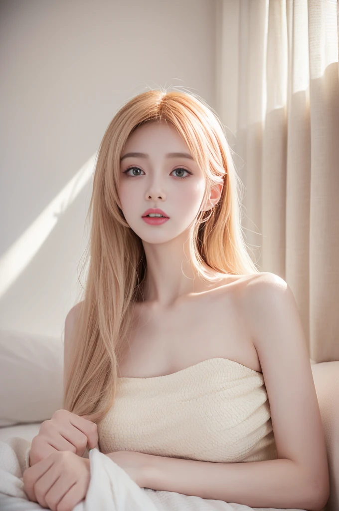 (high details:1.4)、(surrealism:1.4)、(soft lighting:1.05)、32,000、1 woman、realistic lighting、face lighting、ray tracing、(brightened light:1.2)、(improve quality:1.4)、(Realistic textured skin of the highest quality:1.4)、original photo, lifelike, full body woman love, bed, soggy, big bust, stylish hairstyle, pale skin, black eye, pink lips, (Beloved), (:1.1), ~Through, detailed background, detailed face, delicate eyes, good hair, Anatomically correct body, elastic skin, make up, masterpiece
