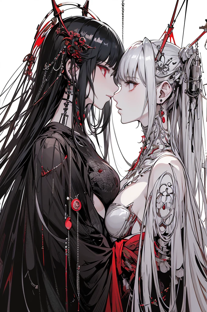 (masterpiece,Highest quality,Highest quality,Official Art,Beauty and aesthetics:1.2),(1. Mechanical Girl:1.3),(Upper body only:1.4),Huge ,Severed from the neck(Exposing internal organs and mechanical entrails),Blood管,(Pierced the body:1.4 ),Very detailed,rich color details((Very detailedな)),(Very detailedなCGイラスト),((Very elegant and beautiful),(From the side From the side),(Machine made joints:1.2),((Mechanical Limbs)),(チューブに接続されたBlood管), (Mechanical vertebrae attached to the back),((Mechanical cervical vertebrae attached to the neck)),(sit),Expressionless,(Wires and cables attached to the neck:1.2),(Overhead Wires and Cables:1.2)(Character Focus),sf,White Background,(Blood:1.5),