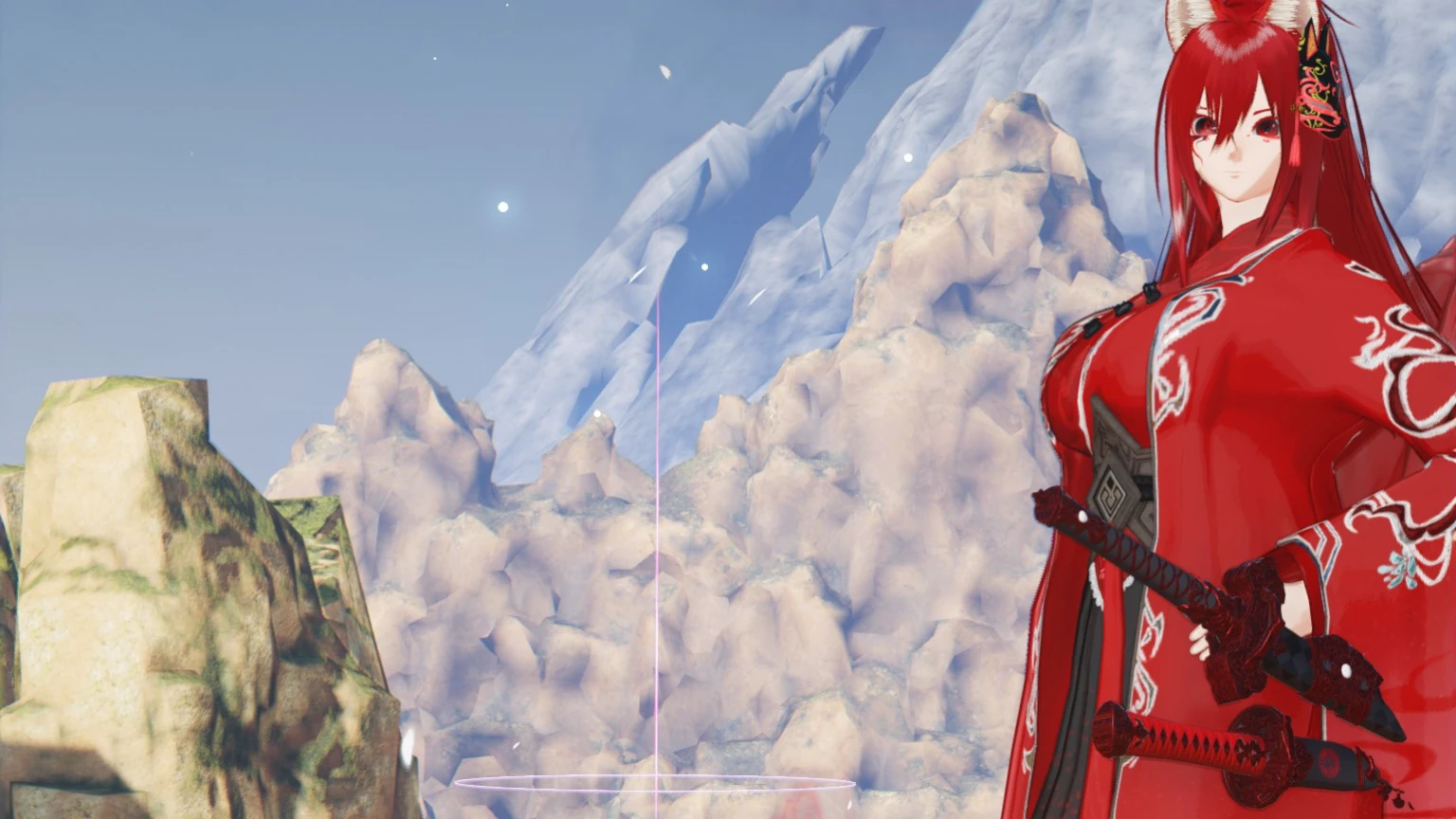 Anime-style image of a woman in a red dress with a sword and a red cape, The Detailed Art of the Onmyoji, onmyoji, Onmyoji portrait, Armor with a fox motif, Ayaka Genshin Impact, Woman in red armor, Wearing a golden red robe, Azur Lane Style, The fox and the bush, Full body close-up shot, Katana Zero video game characters