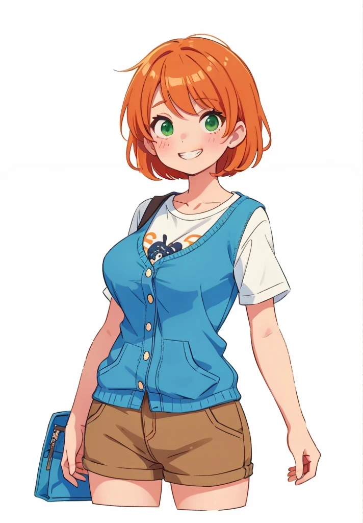 Give this character a new outfit but keep her existing pose, give this character a casual outfit with comfy and cute clothes