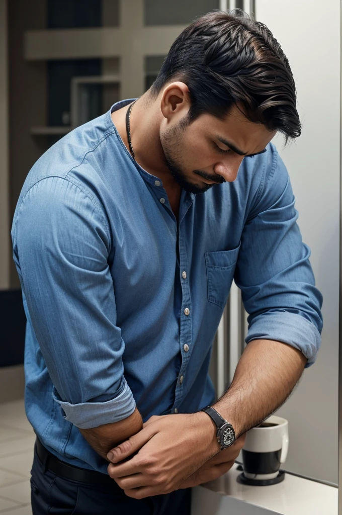 A man fedup his job want to switch his career, feeling depressed no one helping him