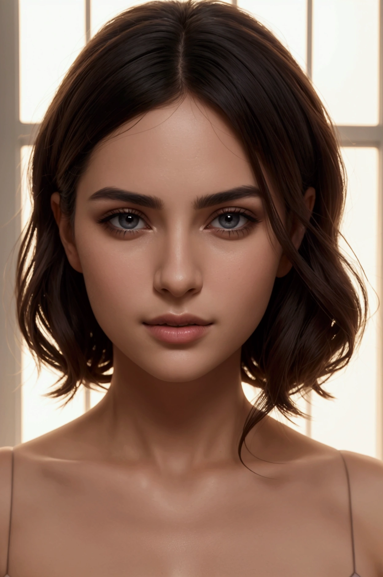 Claudia doumit, using the best shadow and lighting techniques, to create a mesmerizing portrait that transcends the visual,
ultra-realistic image, perfect symmetry, vibrant and clear, dynamic view, high level of detail and definition, 1200 PPI - Photographic resolution with greater color realism, hyperrealisti, high fidelity,  cinematic, 8K UHD image resolution.