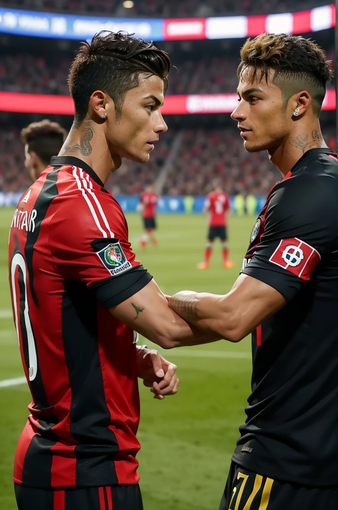 Cristiano Ronaldo and Neymar at Milan