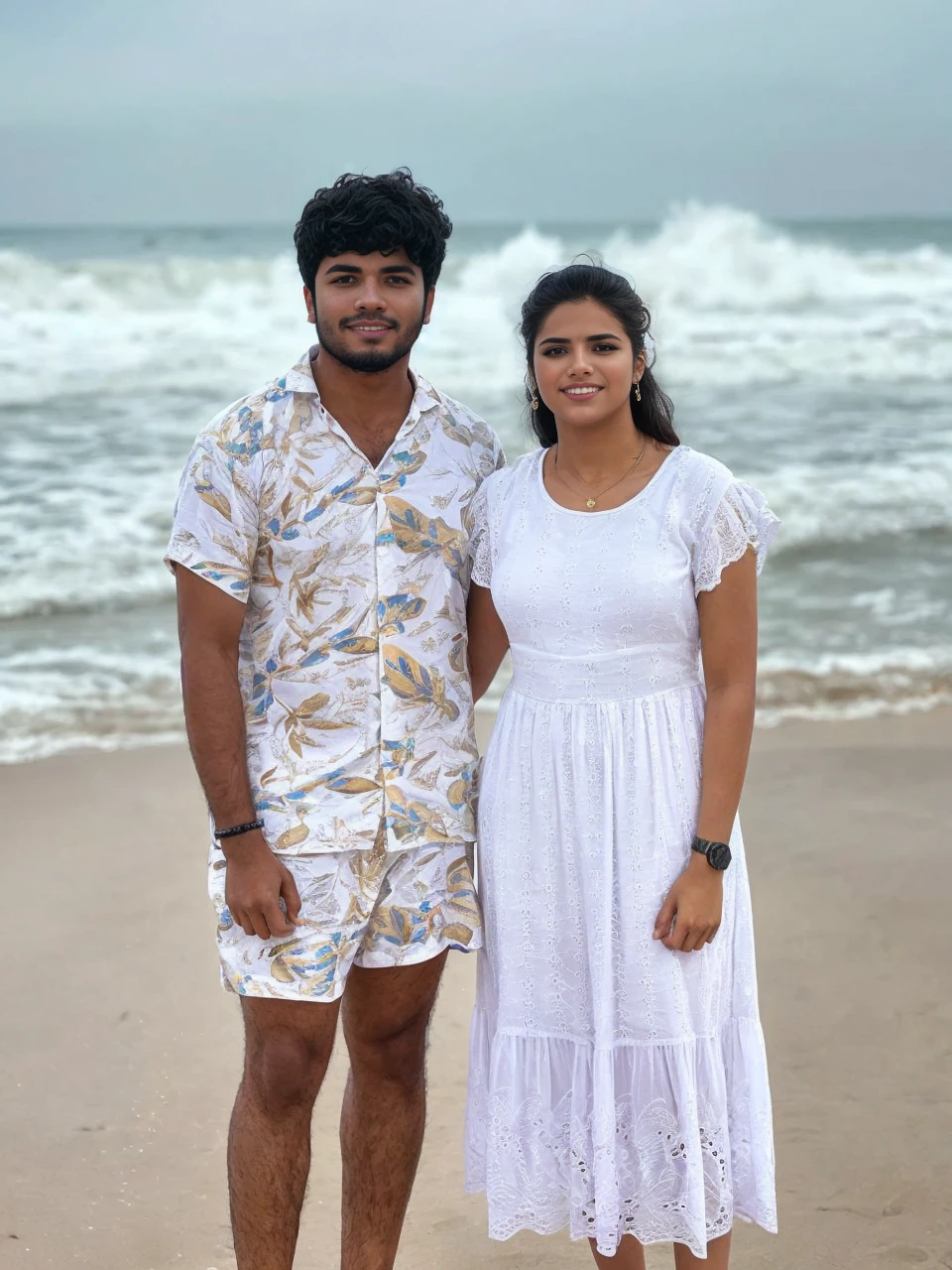 A Boy and Girl in frame. Make them super hot and strong when they grow as adults. Boy's body must be strong and huge. Girl must be sexy and breast should increase