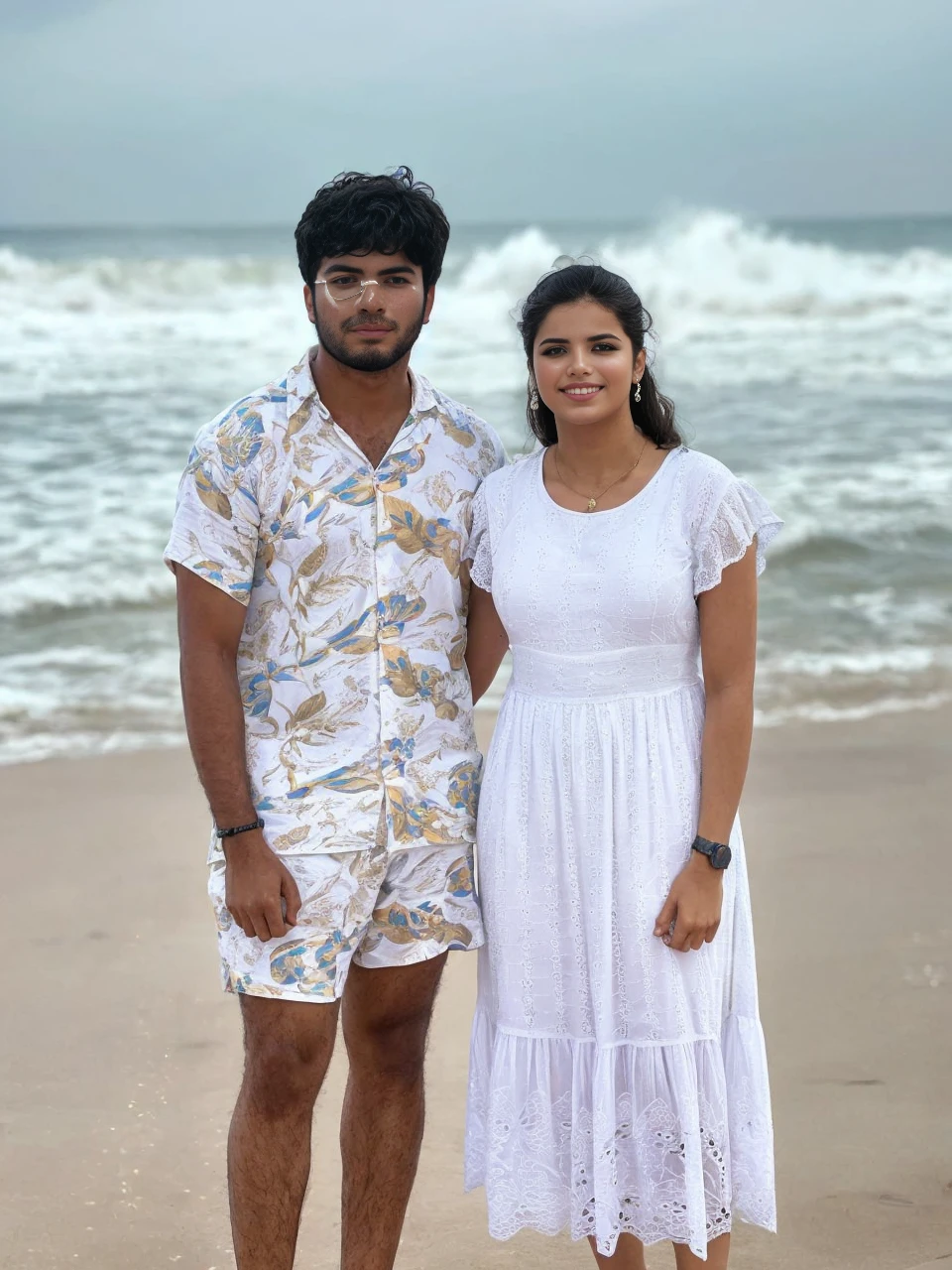 A Boy and Girl in frame. Make them super hot and strong when they grow as adults. Boy's body must be strong and huge. Girl must be sexy and breast should increase