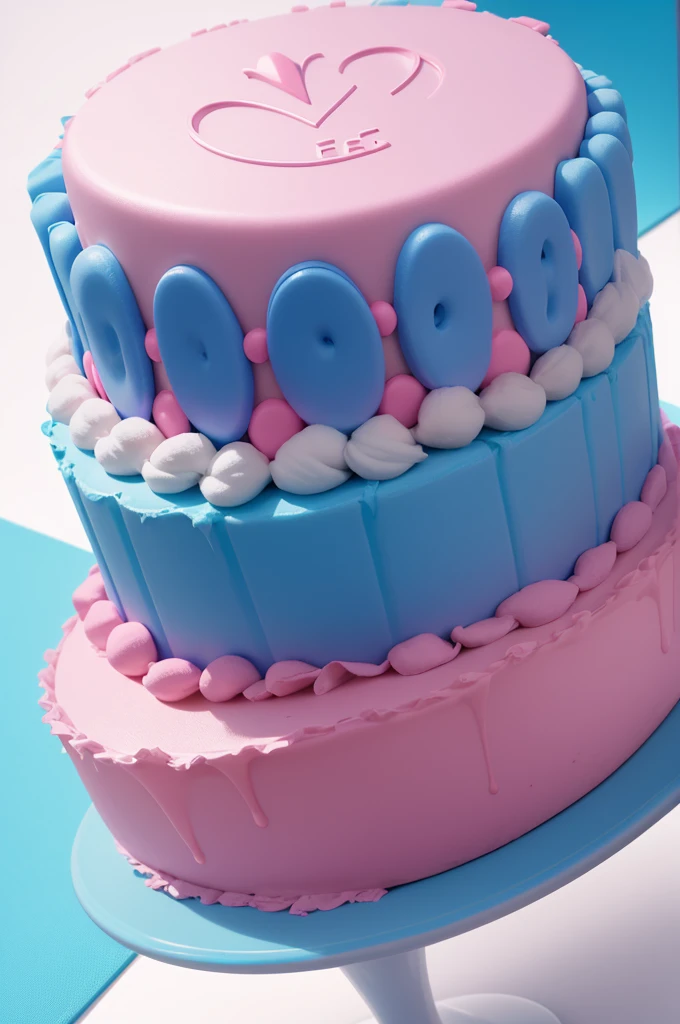 Create a logo for a candy company named after "sweet leo",dainty, blue and pink colors, White background,