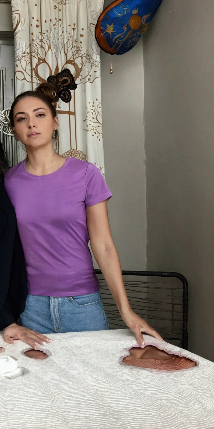 Undress this woman, show vagina