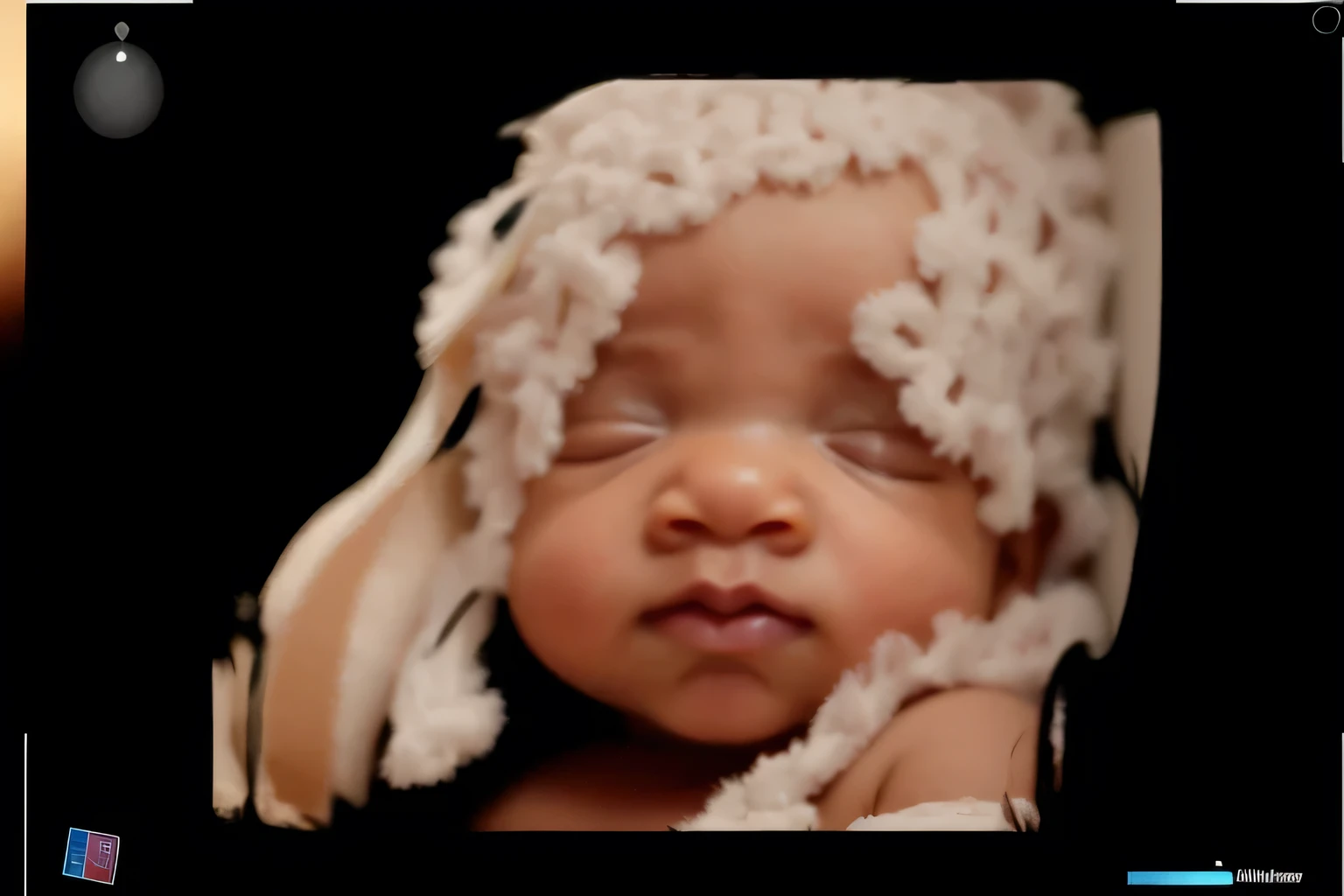 match picture, same angle, portrait, real baby, realistic baby face, sleeping grumpy african  boy, baby lips, baby nose, sleeping baby, fetus, inside womb, rosy face, hd, realistic, cute, 8k, uhd, high quality, sharp focus, the composition beautiful rich and bright