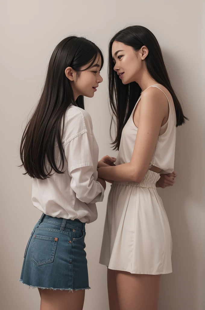 I want a drawing of two friends talking