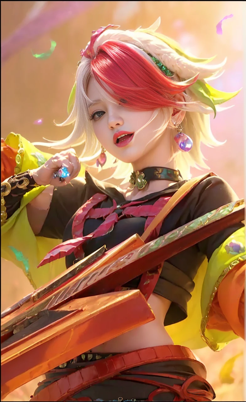 (intense chest expression),top-quality、masterpiece、超A high resolution、(Gold Dragon Armor)、(((Colossal tits)))、(((large floral ornament on the head))),(((Detailed Micro Bikini))),(Wearing a beautiful crown made of jewels),(Photorealsitic:1.4)、Raw photo、1人、(((Random hair))、(((Take different poses)))、glowy skin、(((White Chinese Dragon)))、Intricate and ornate hair ornaments、(Looks like a gorgeous jewelry necklace)、(Full Body Angle)、(fight big dragonet bikini)、((Beautiful sea background)),Precipitous cliffs、(Castle background)、((super realistic details))、portlate、globalillumination、(sexypose)、Shadow、octan render、8K、ultrasharp、Colossal 、Raw skin exposed in the cleavage、metals、Details of complex ornaments、Japan details、highly intricate detail、Blue eyes、Eyes shining towards the camera、Toostock、(Full Body Angle)、(veils)、(((Heavy Big))),((she is wearing a beautiful jeweled bangle.)),Beautiful hip line、