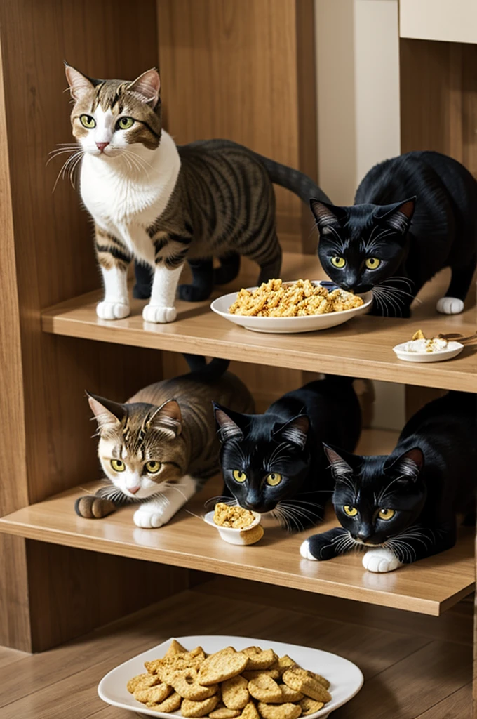 cats eating 