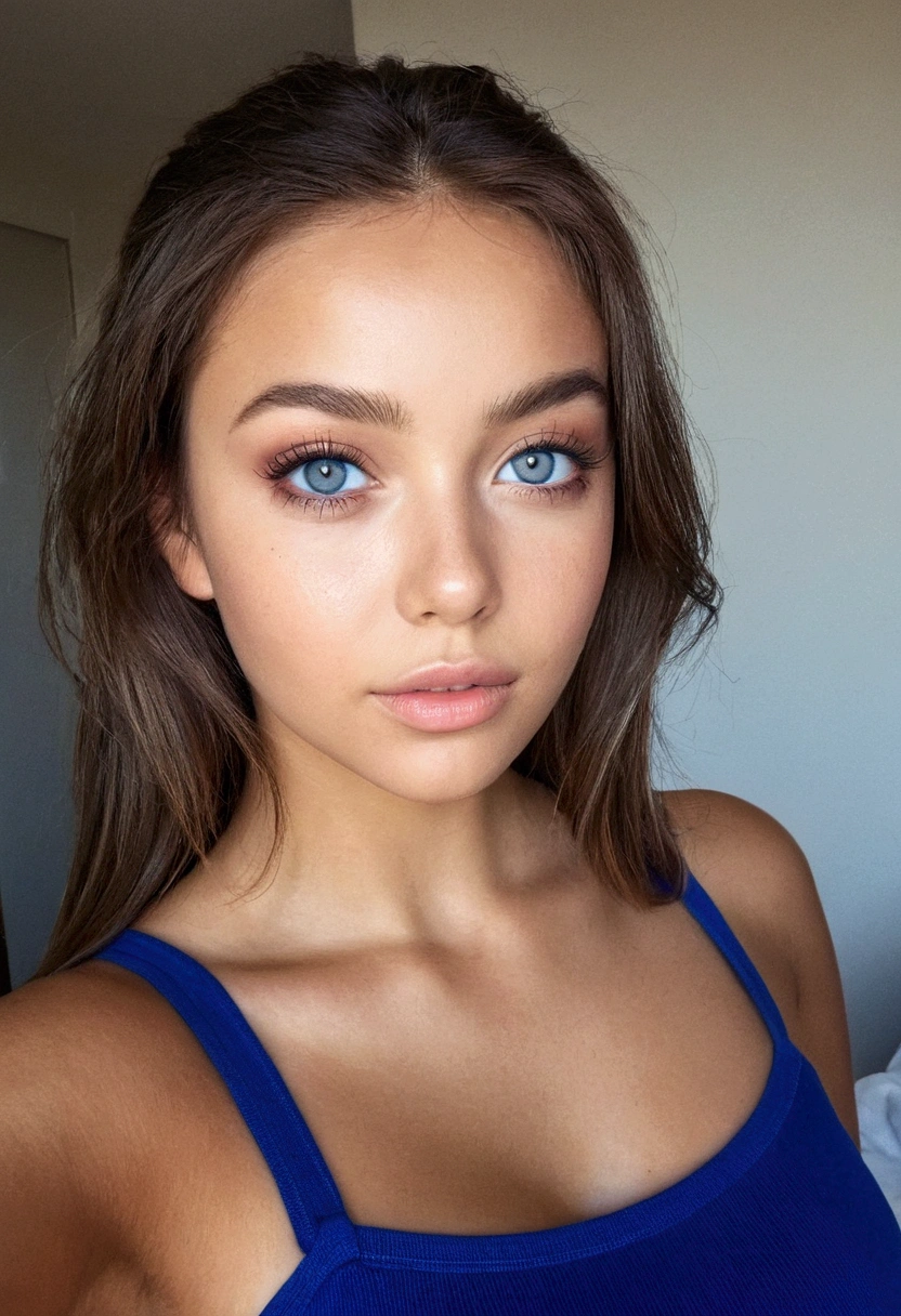 4K , femme arafée avec un haut blanc , latina,bronzer, Fille sexy aux yeux bleu, portrait sophie mudd, cheveux bruns et grands yeux, selfie d&#39;une jeune femme, yeux de la chambre, violette myers, sans maquillage, maquillage naturel, regarder directement la caméra, visage avec artgram, maquillage subtil, stunning tout le corps shot, bleu perçants, bel angle, pose attrayante, jolie fille, pose sexy, tout le corps picture, tout le corps, tout le corps shoot, déesse brune, Détails élevés, Pose satisfaite, wearing grey jupe and bottes, jupe, bottes