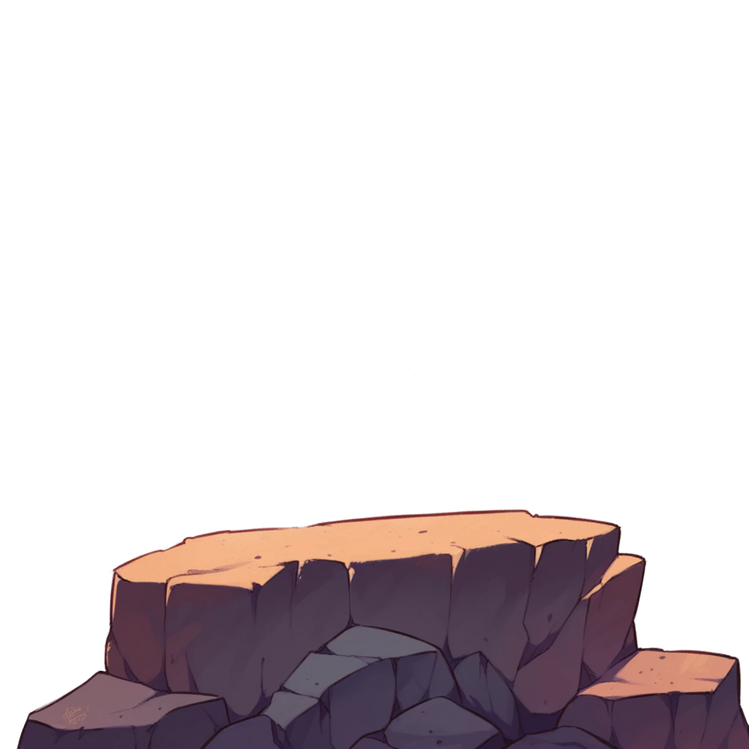 A flat rock