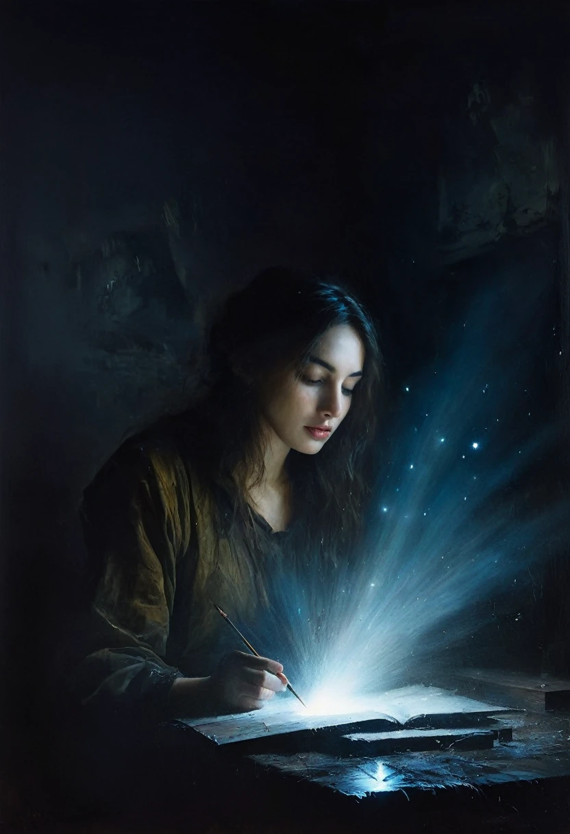 painting of a dream. Inspiration, cinematic scene, volumetric lights, ultra realistic, in the style of nicola samori