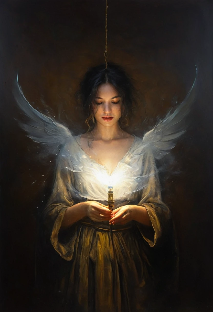 painting of a dream. Inspiration, cinematic scene, volumetric lights, ultra realistic, in the style of nicola samori