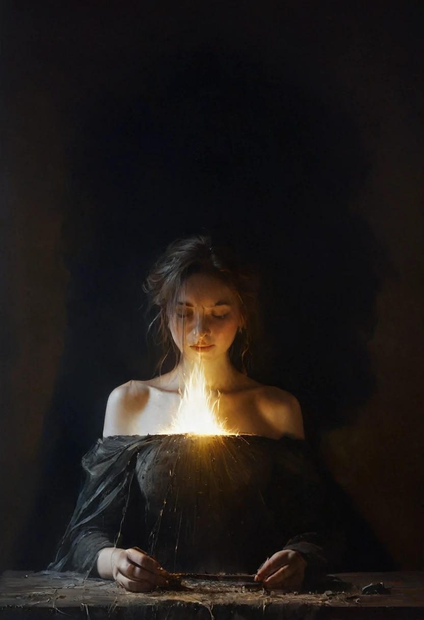 painting of a dream. Inspiration, cinematic scene, volumetric lights, ultra realistic, in the style of nicola samori
