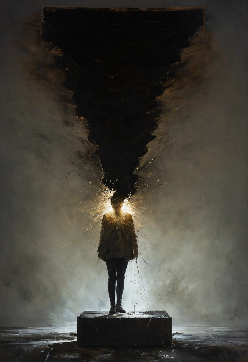 painting of a error. Inspiration, cinematic scene, volumetric lights, ultra realistic, in the style of nicola samori