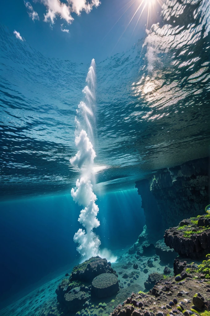 mauritius underwater waterfall real