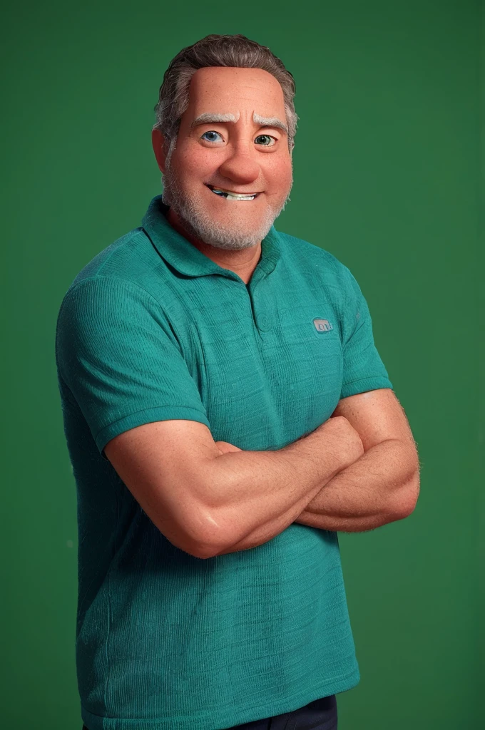 Neste 4D hyperrealism environment, disney pixar cartoon, whole body, let him be young, about 40 years old