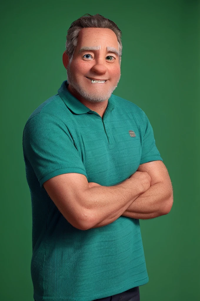 Neste 4D hyperrealism environment, disney pixar cartoon, whole body, let him be young, about 40 years old