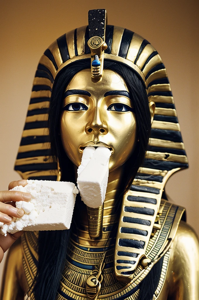 Tutankhamun consuming cocaine 