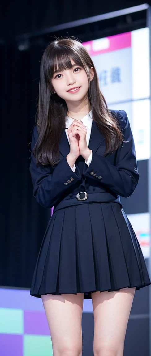 (masterpiece, Highest quality:1.2), 8k, 12才のFull nudityの女の子, 85mm,Official AR RAW Photos, スーパースリムなスレンダーbeautiful girl, (Navy blue short skirt、上Half BodyFull nudity、Show me your ears、Naked girls photoshoot、Full nudity, Cute Face, close, Half Body, Biolace, Gardenia, beautiful girl, , Thighs, Station platform、 Looking at the audience, No makeup, (Big smile), Film Grain, chromatic aberration, Sharp focus, Face Light, Bright lighting, 10 generations, Detailed face, Background blur, (Dark red tie:1.1)、((((((12-year-old girl))))))、((((((12才のFull nudity女子高生)))))、Narrow waist、Shy pose、Shy and nervous girl、 Sad face