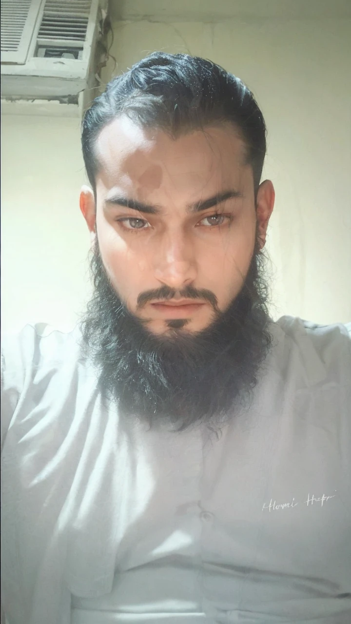 a handsome 22 years old male vampire hunter with ponytail black hair with short beard, pale skin, serious looking, wearing a red and black casual outfit and black pants, waist up shot, dynamic pose, ambient lighting, photo realism, intricate face detail, intricate hand details, highly detailed, vibrant colors, cinematic, high definition, trending on Artstation-style raw