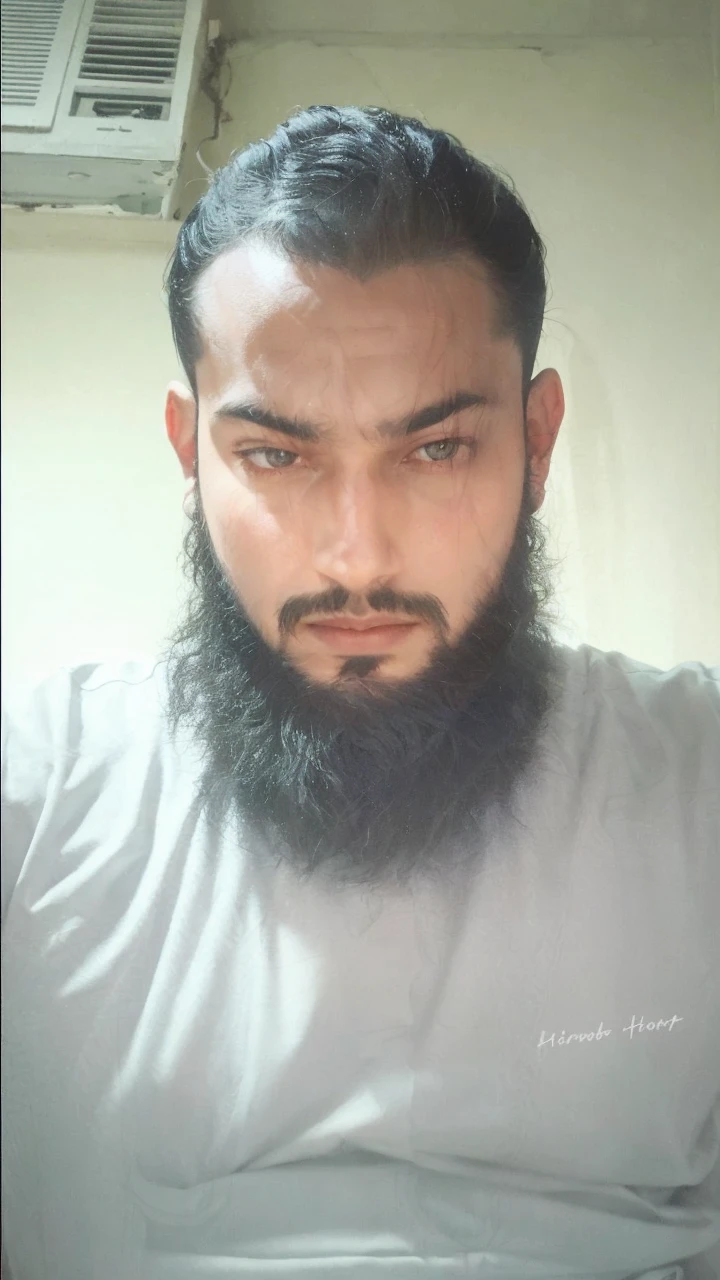 a handsome 22 years old male vampire hunter with ponytail black hair with short beard, pale skin, serious looking, wearing a red and black casual outfit and black pants, waist up shot, dynamic pose, ambient lighting, photo realism, intricate face detail, intricate hand details, highly detailed, vibrant colors, cinematic, high definition, trending on Artstation-style raw