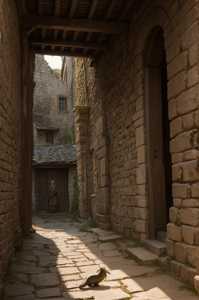 In a village lost in time, each resident was the bearer of a secret. An elderly gentleman, in the shadow of a serpent carved in stone, muttered his final riddle in the wind before turning to dust.