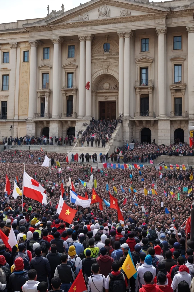 Protests in front of the Palace of the 3 Powers 