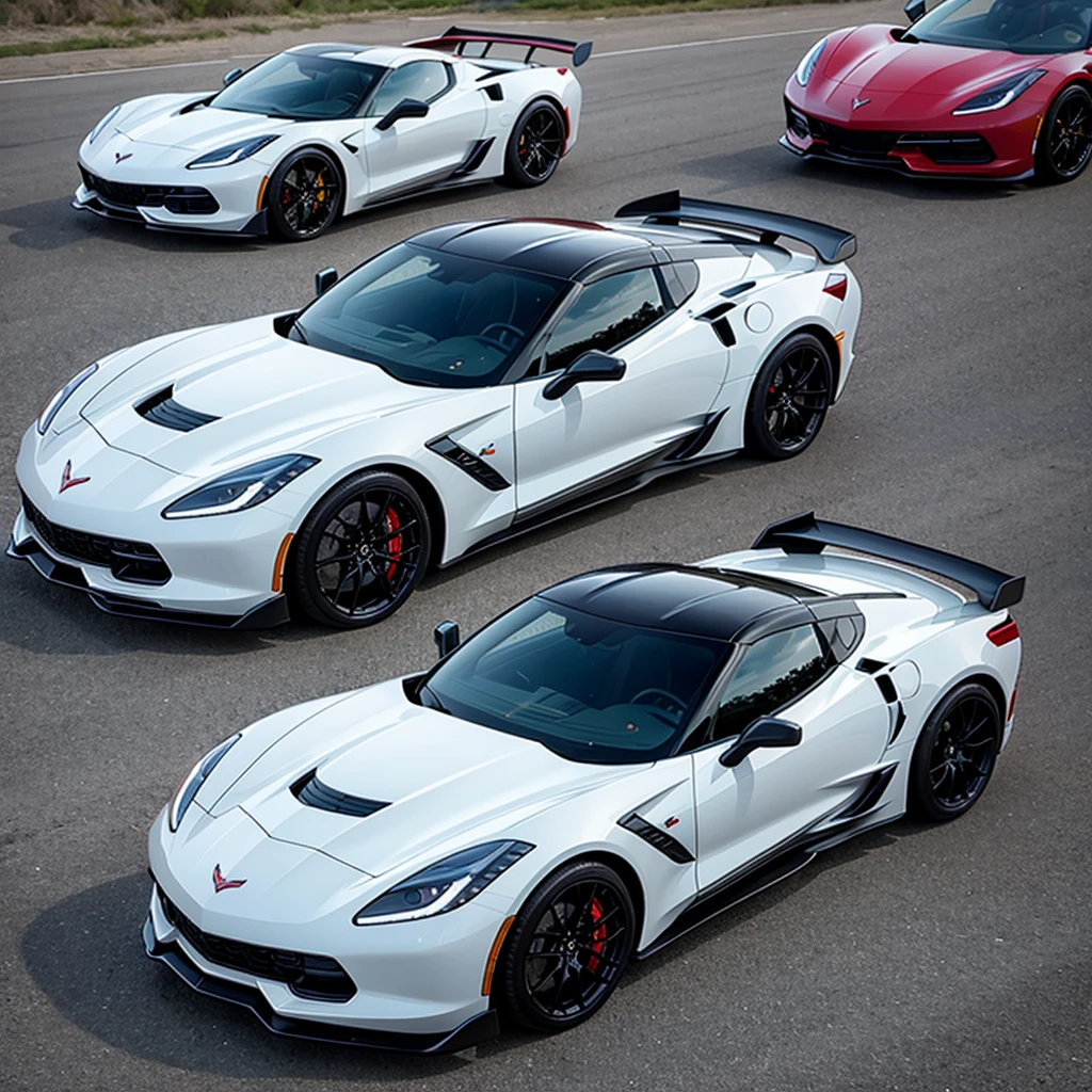one corvette c8, realistic