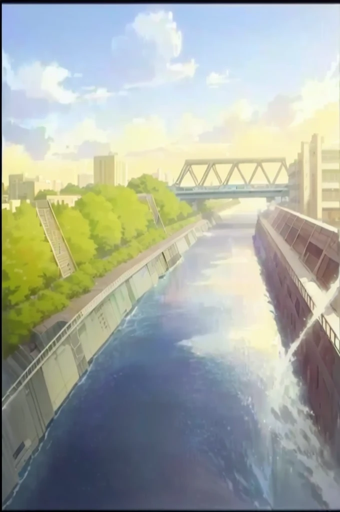 there is a picture of a river running through a city, anime scenery, style of makoto shinkai, anime background art, anime scenery concept art, beautiful anime scenery, anime background, makoto shinkai style, in style of makoto shinkai, beautiful anime scene, anime scene, anime landscape, makoto shinkai. —h 2160
