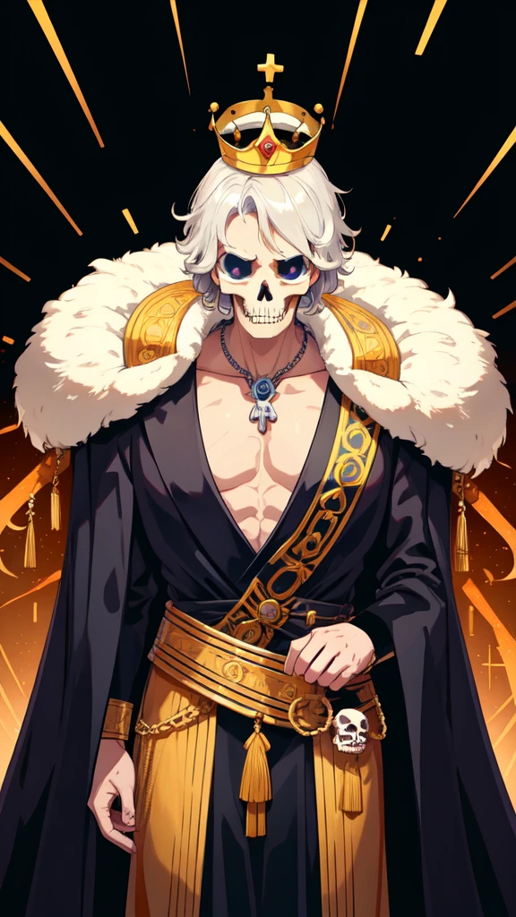 I want a man skull with the crown on his head 