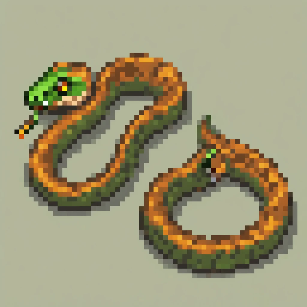 snake,  Pixel art, PixArFK, 