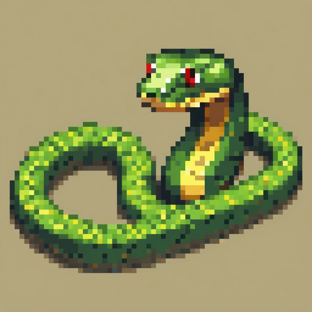 Snake,2025,  Pixel art, PixArFK, 