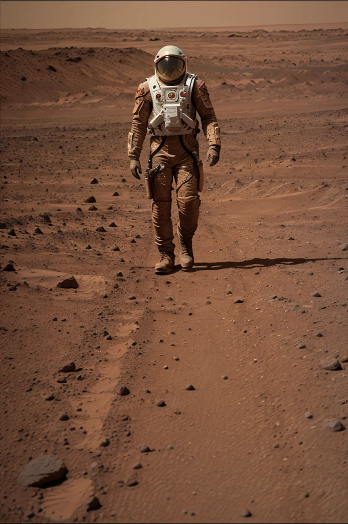 Man walking on Mars suddenly finds alien and then Shakes hand