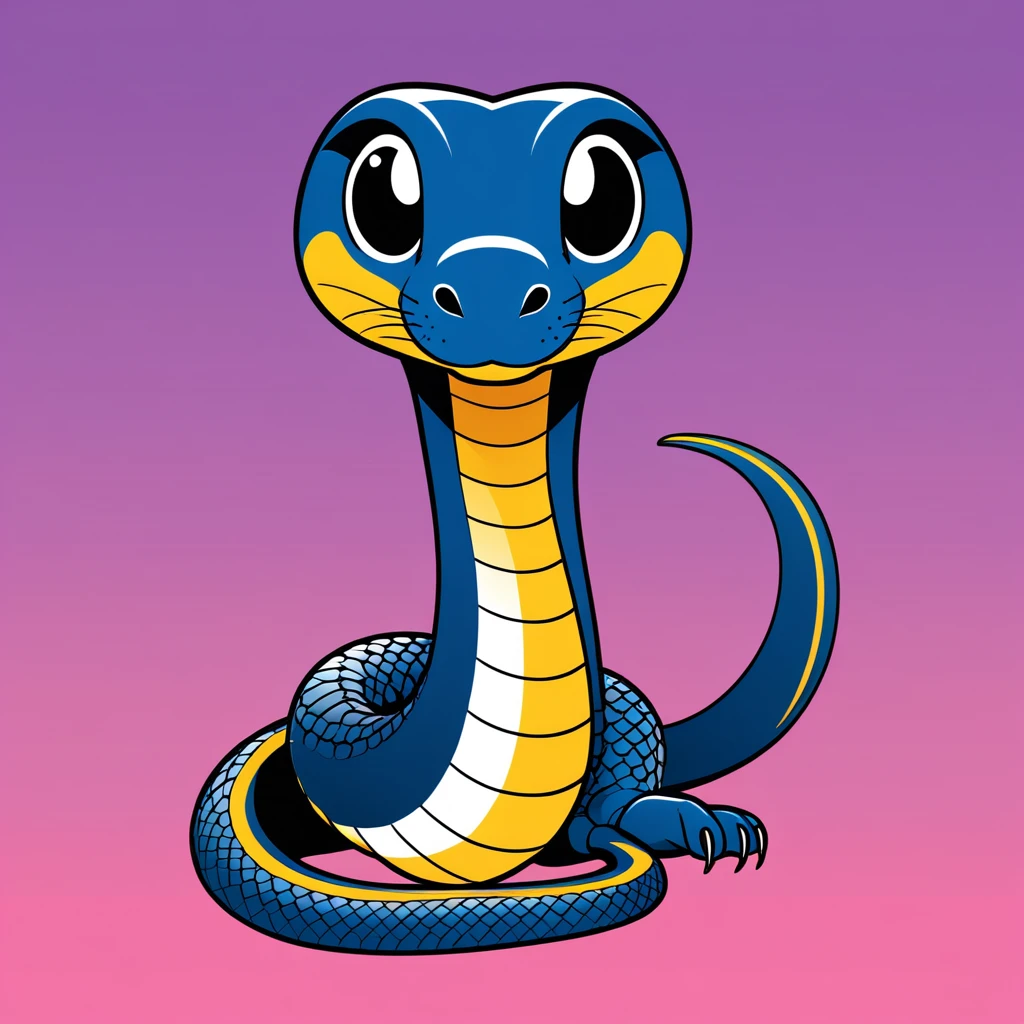 Cute Cobra, figure, Vector graphics, Strong Contours