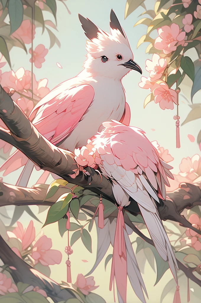 painting of a bird with a pink breast sitting on a branch, by David Park, by Nancy Spero, painted in acrylic, by Lin Liang, by Ma Lin, by Mary Elizabeth Groom, by Mary Byfield, oil painted, by Elizabeth MacNicol, by Chen Lin, by Mary Anne Ansley, by Nancy Stahl, inspired by Paul Bird