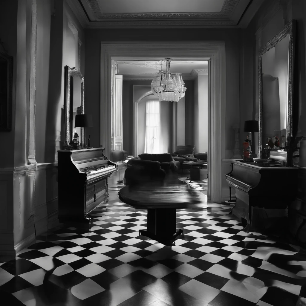 CREATE A GHOST STUDIO,
AND THAT THE FLOOR IS BLACK AND WHITE