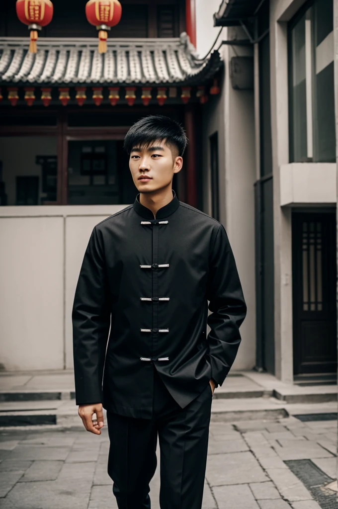 Chinese man super black color