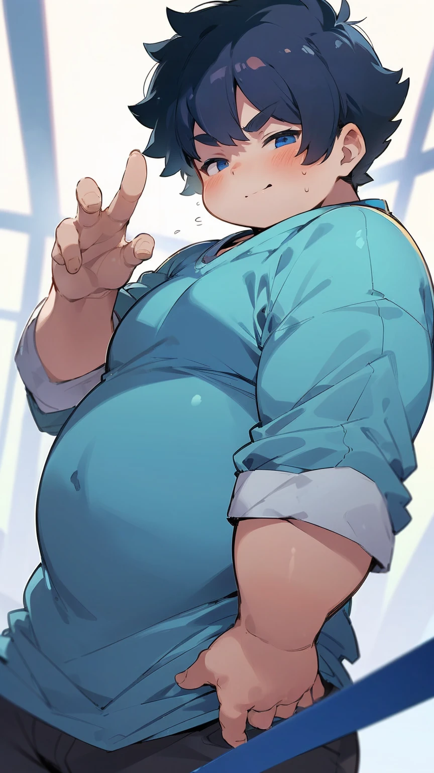 ((androgynous)), beautiful, (very short hair), (pudgy face),(ikemen), ((boyish)), (handsome), (chubby), (beefy), (mischievous boy), (cool), (unique angle)