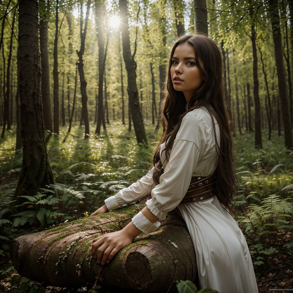 adriana lima, thick brown hair, hot , Ukrainian girl, wavy brown hair, Dasha Taran, pretty beautiful brunette, (solo one girl : 2.0), A woman in a white dress sitting on a tree trunk, ethereal beauty, fantasy photography, ethereal fairytale, a beautiful woman in white, realistic fantasy photography, beautiful lonely girl, romanticism portrait, fine art fashion photography, woman in a dark forest, a stunning young ethereal figure, inspired by Jaroslava Korol, gorgeous lady, Information
