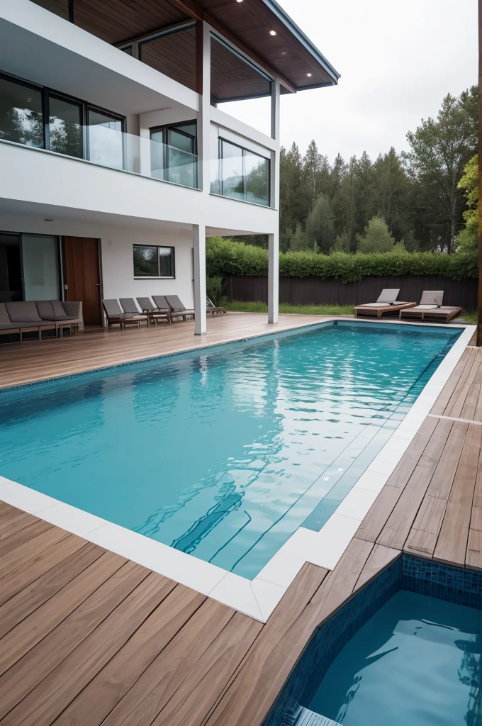 house fund with swimming pool, Nordic style